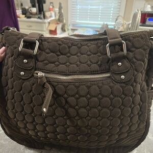Vera Bradley Espresso Large Quilted Women's Bag Hard To Find!